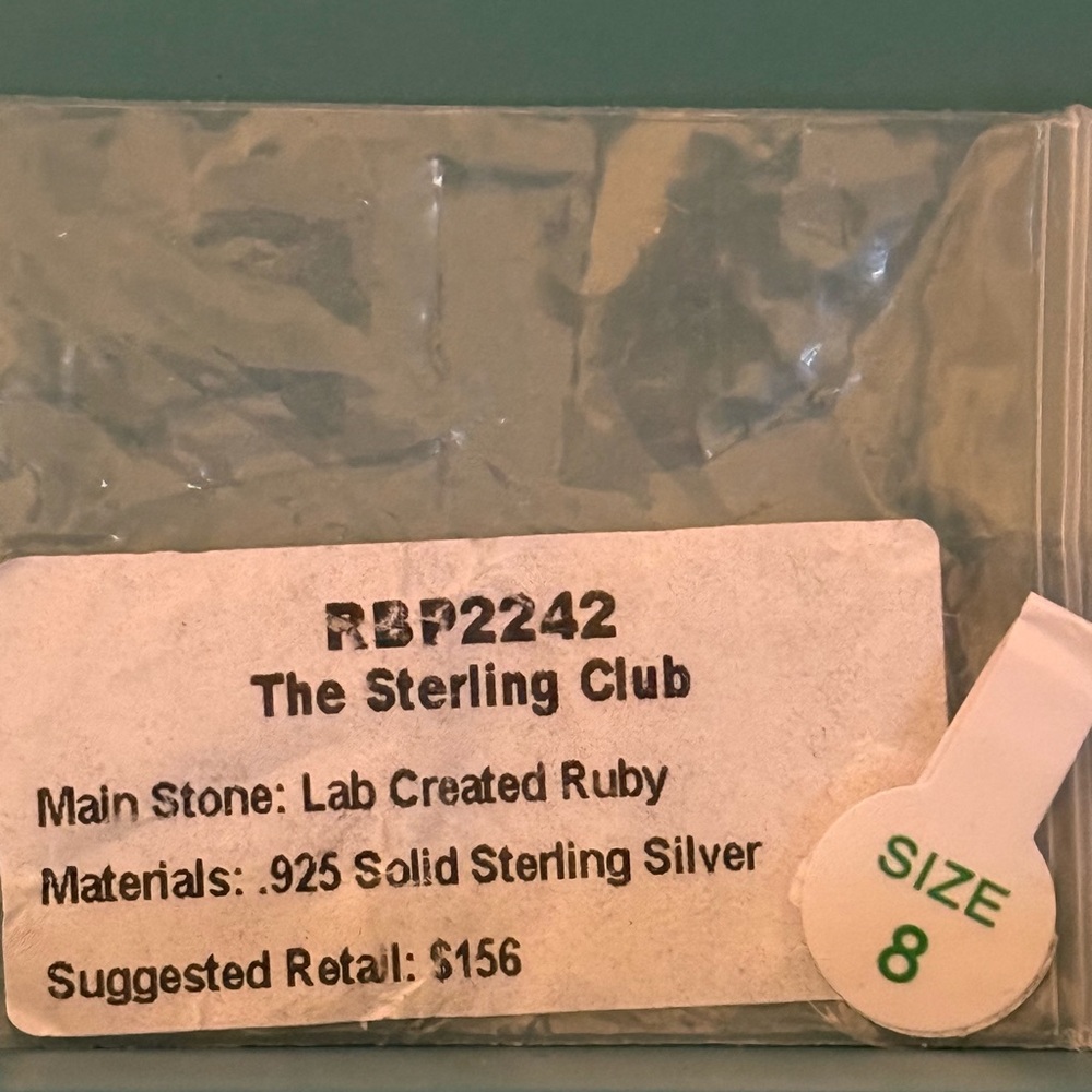 Radiant Red Gemstone Silver Ring - image 2